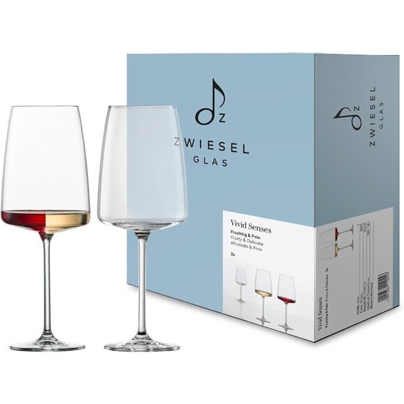 Set of 2 x Zwiesel Glas Vivid Senses Fruity & Delicate Wine Glasses NIB - Picture 1 of 2